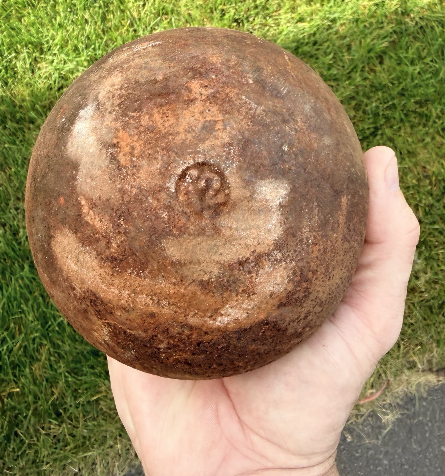 Vtg Healthways 12 lb Cast Iron Shot Put Antique Track Field Ball Weight