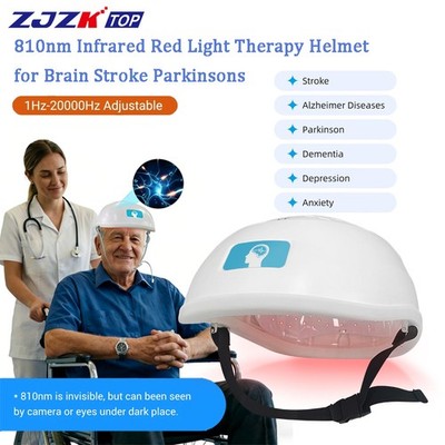 Advanced 810nm Infrared Brain Helmet for Neurogenesis Stroke Depression Insomnia