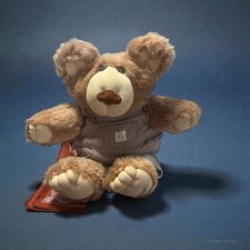Vintage Furskins Teddy Bear Plush Stuffed Animal Xavier Roberts 22" Overalls