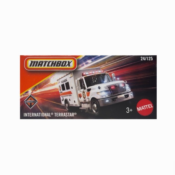 Matchbox Power Grabs International Terrastar Krankenwagen 24/125 2025 Modellauto-image