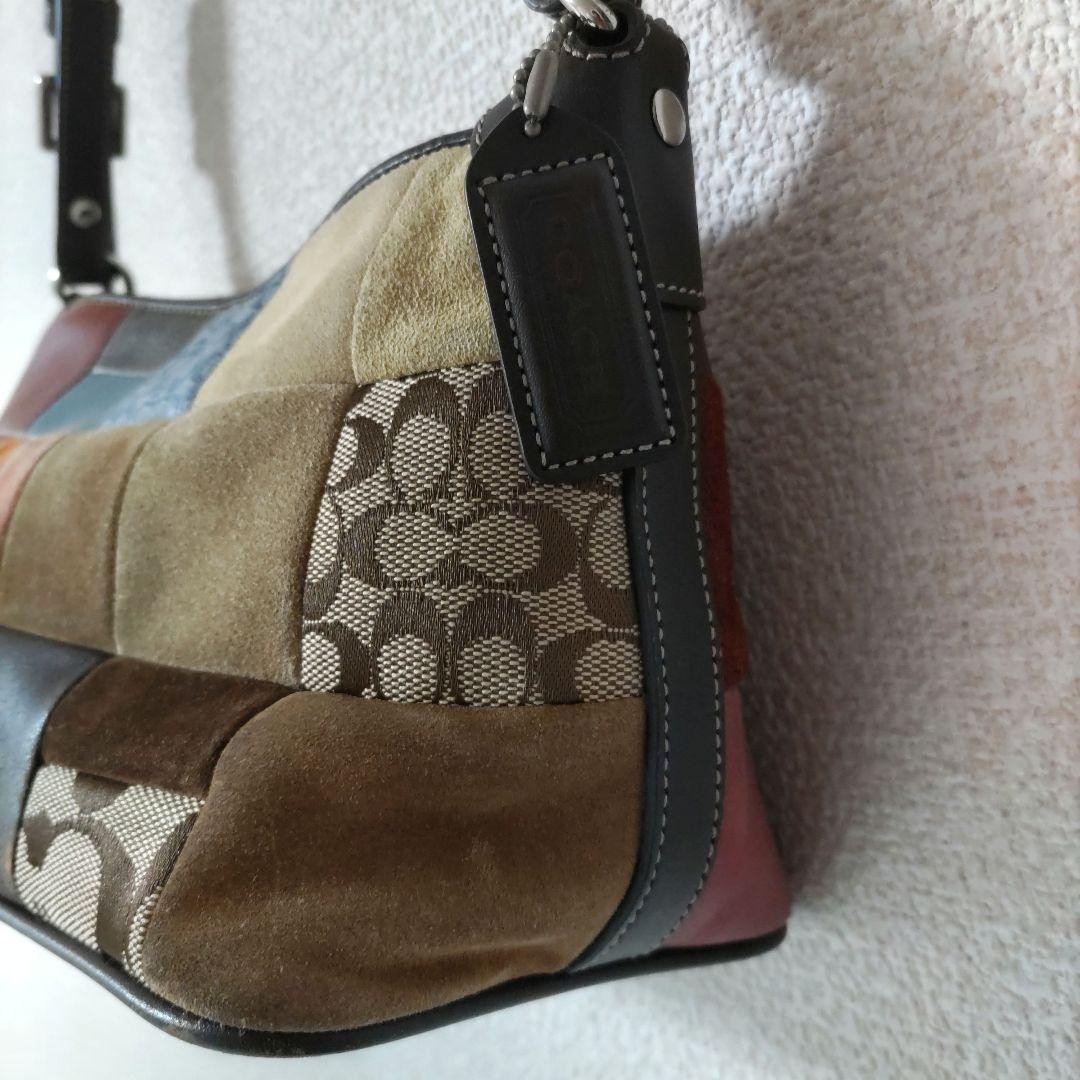 Coach 8J97 Patchwork Small Hobo Shoulder Bag Brow… - image 3