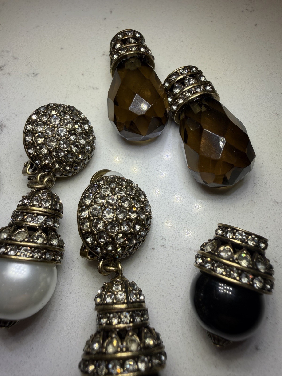 Heidi daus interchangeable earrings set pearl bla… - image 10