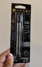 NEW GENUINE CROSS BALLPOINT PEN REFILLS, MEDIUM BLACK 8513-2