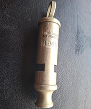 J. Hudson  Co Birmingham Police Whistle Marked 1940 Metal Whistle