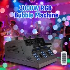 PAIDUN 3000W LED RGB Smoke Fog Machine Bubble Blower Maker Stage Effect Wedding