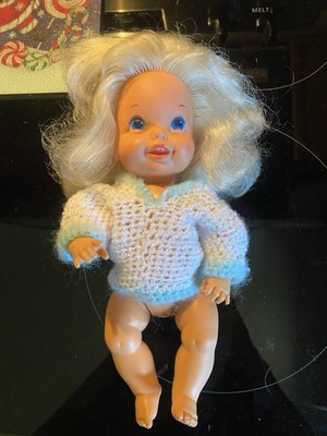 Vintage 1968 Mattel Bouncy Baby Go Bye Bye Doll 10''