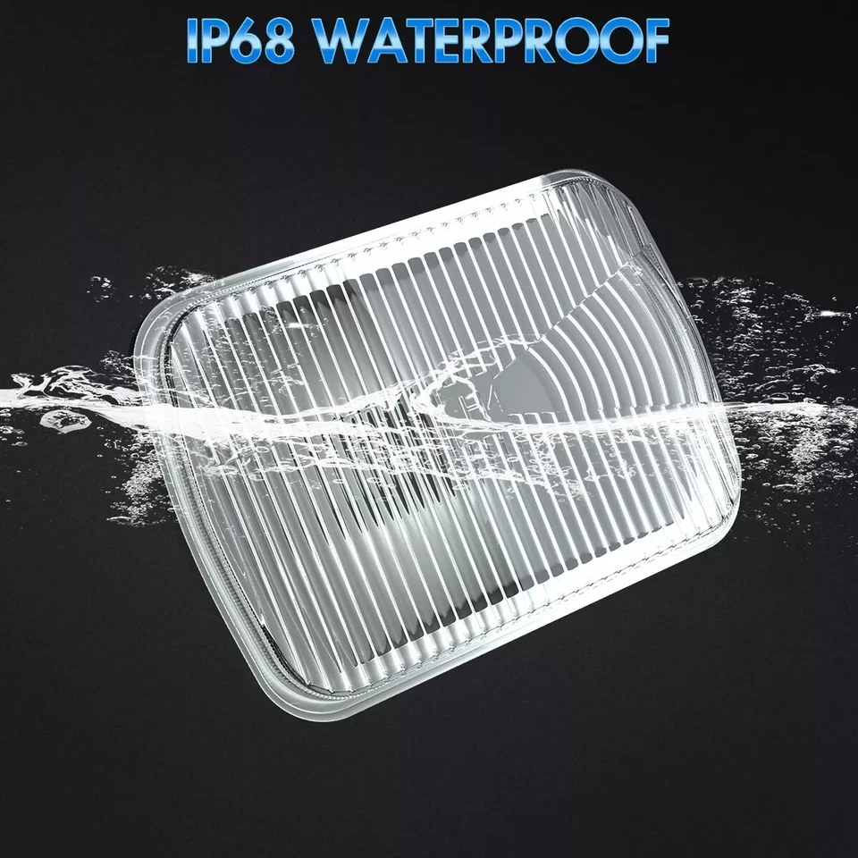 Par de faros LED de 7"x6" pulgadas haz sellado alto/bajo para Pontiac Firebird 1982-1990 Foto 3 de 4