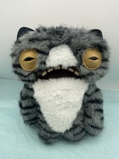Zuru Fuggler Alley Cats Wide Eyed Cat Gray Black White Stripe Animal Teeth
