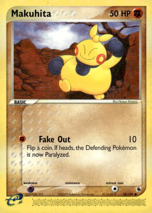 Makuhita - Common Ruby and Sapphire 58/109 NM