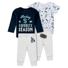 Newborn & Infant WEAR by Erin Andrews Seattle Kraken Turn Me Around Bodysuits &