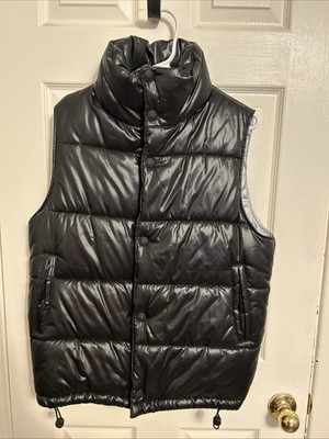 Bowie by Keanan Duffty Men's Small Gloss Black Puffer Vest Size Small