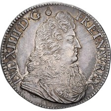 Frankreich, Louis XIV, 1/2 Écu à la cravate longue, 1684, Paris, Silber, VZ