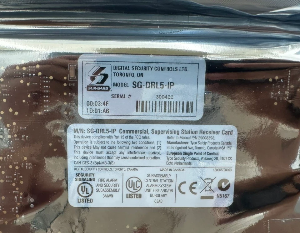 DSC Tyco SG-DRL5-IPSTD Line Card Sur-guard System 5 *SEALED* - Image 4 of 4