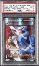2017 POKEMON XY BLACK STAR PROMO #XY177A FULL ART/KAREN PSA 9 on eBay