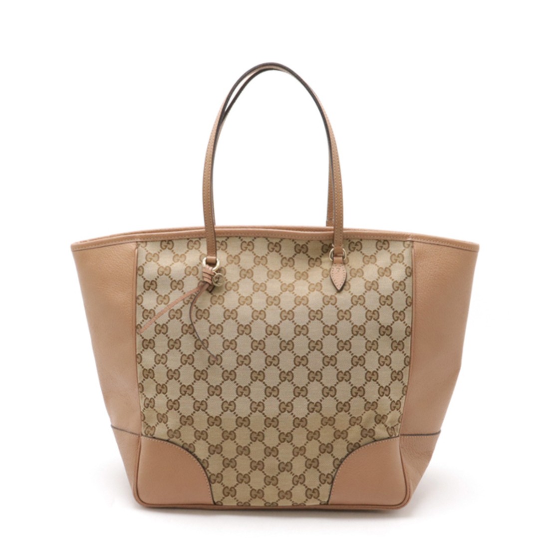 GUCCI GG Canvas Tote Bag Shoulder Bag Shoulder Tote Shoulder Carry Leather Khaki