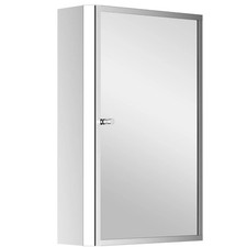 Stainless Steel Wall-mounted Bathroom Mirror Storage Cabinet 60x40cm