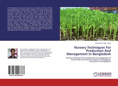 Kazi Noor-E-Alam Jewel | Nursery Techniques For Production And Management In...