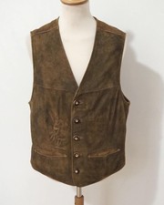 Spieth & Wensky Trachten Leder Weste Grösse 50 Herren  Wildbock S423