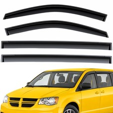 Sun Rain Visors Wind Rain Guards for 2008-2020 Dodge Grand Caravan