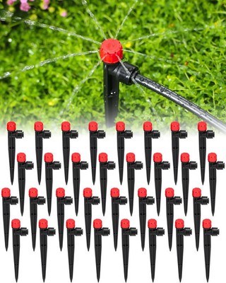 Landtouch 36 Pack Drip Irrigation Parts, Quick Connect 8-Outlet Adjustable 36...