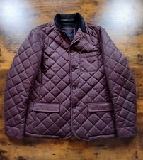 Mens All Saints Warrant Jacket Burgandy Waxed Size Large