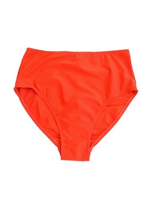Beyond Control Women's Solid High-Waisted Swim Bottom (10, Habanero)