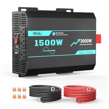 Pure Sine Wave Inverter, 12V DC to 120V AC Converter with Boost 1500W