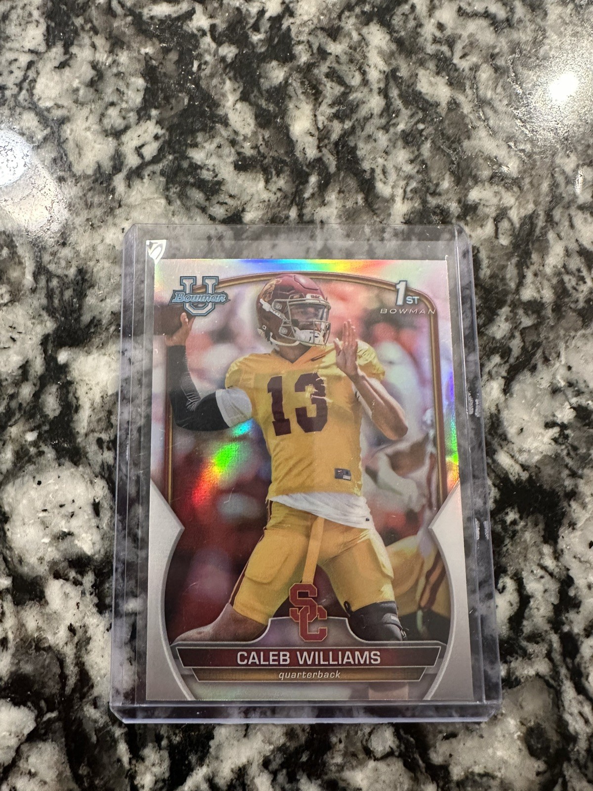 2022 Bowman Chrome U Caleb Williams 1st Bowman Refractor #50 RC - RCO3