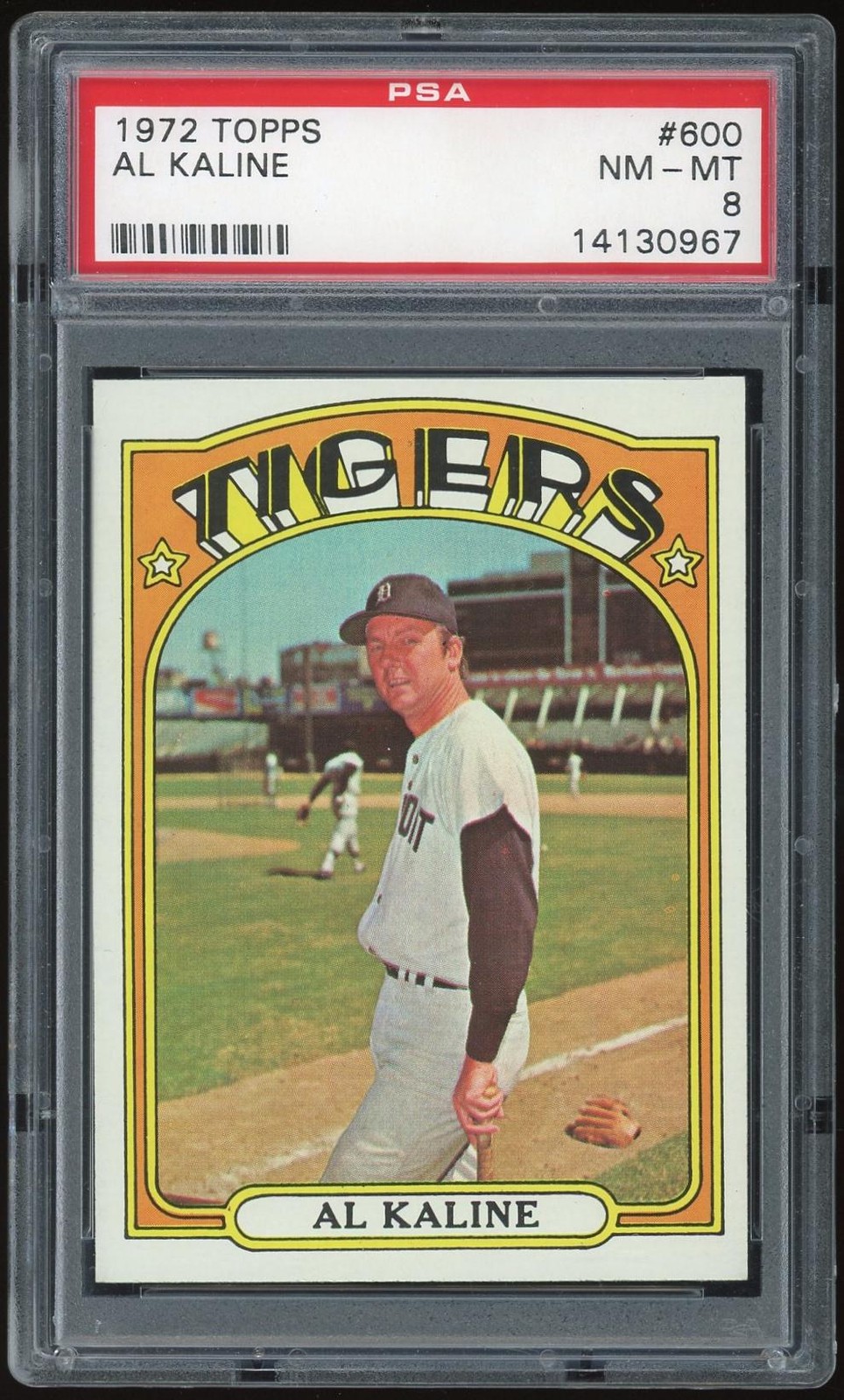 1972 Topps #600 Al Kaline PSA 8 *0967