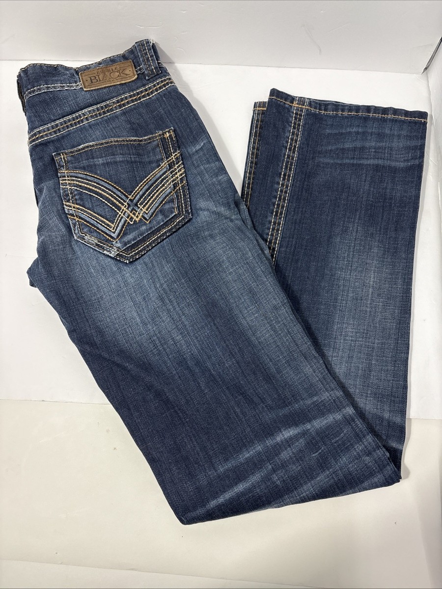 Mens Jeans Buckle Slim Fit Jeans Buckle Black Three Boot Stretch