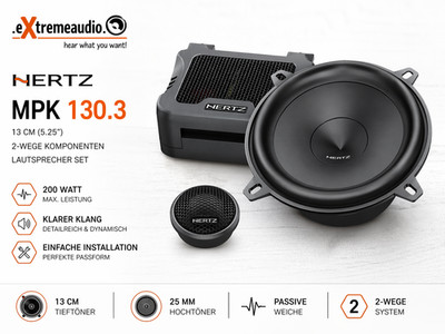 HERTZ MPK 130.3 13 cm (5.25'') 2-Wege Komponenten Lautsprecher Set 200 Watt Power