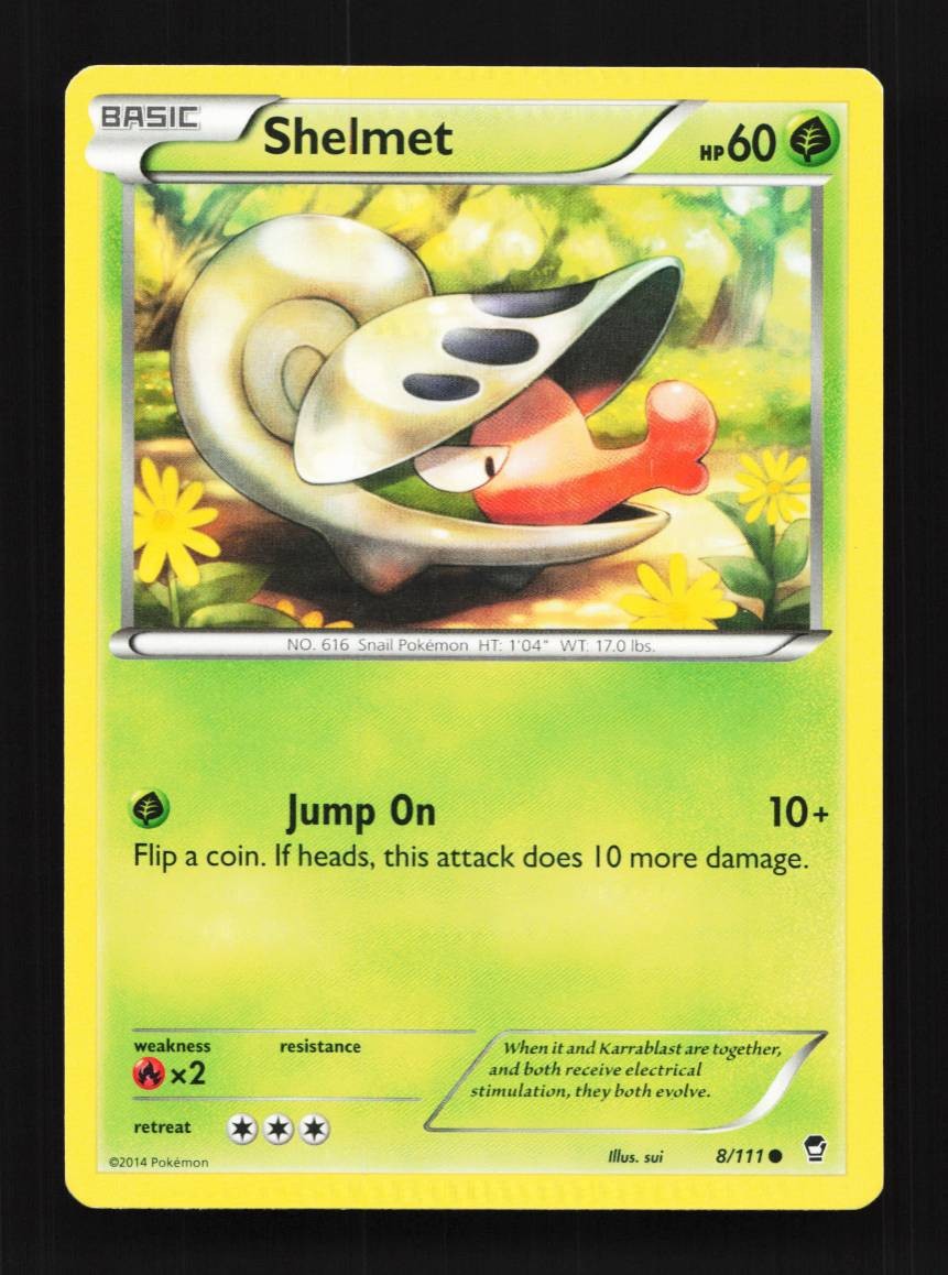 Shelmet 8/111 LP Furious Fists English Pokemon Card TCG
