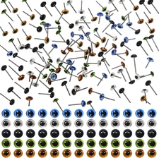 100Pcs 5Mm Glass Eyes Kits Mixed Colors for Crafts Needle Felting Bears Dolls De