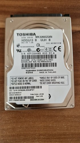320 GB SATA Toshiba MK3265GSXN 5400rpm 8MB HDD 2,5" interne Festplatte