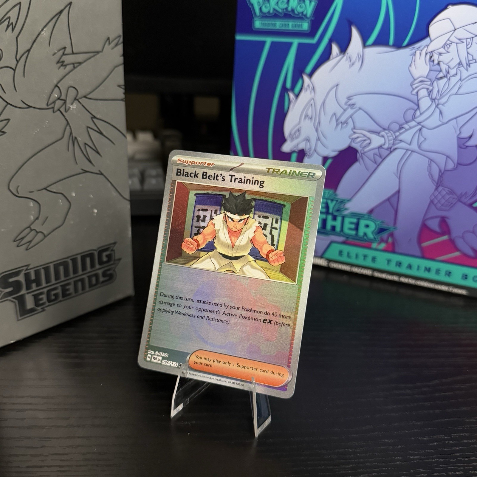 Black Belt's Training - (Poke Ball Pattern) 096/131 Prismatic Evolutions Holo NM