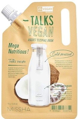 Missha Missha Maschera viso notturna vegana Talks Vegan Squeeze Mega Nutritious