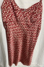 Intimately Free People Slip Dress Large Dark Red Floral Boho Chemise Nightgown