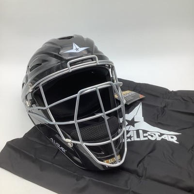 All-Star MVP2500-1 Catchers Helmet Black I BAR VISION Adult Size 7-7.5 NEW