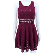 Free People Mini Dress Burgundy 4