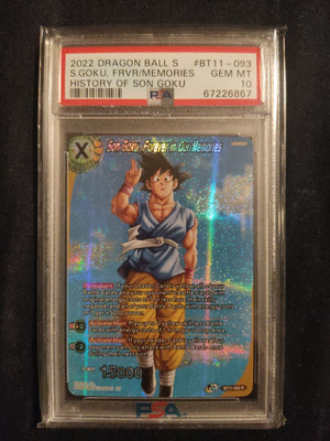 2022 DBS Son Goku,  Forever In Our Memories #BT11-093 PSA 10