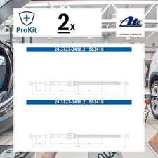 2x ORIGINAL® Ate Seilzug, Feststellbremse für VW POLO VI T-CROSS (C11 D31)