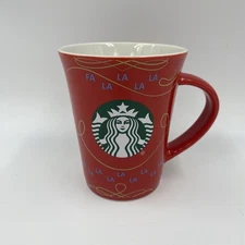 Starbucks Christmas FaLaLaLaLa Red Coffee Tea Mug Cup 10 oz Collectible 2020