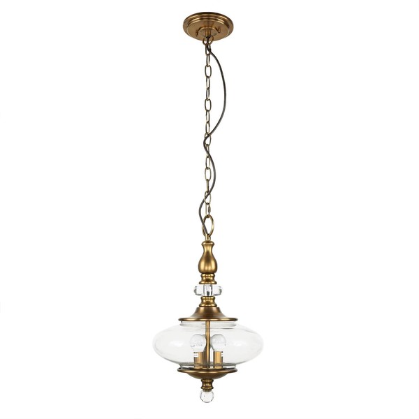 Vintage Pendelleuchte LYN Messing Ø30Cm 3Xe14 KüRzbar Lampe Esstisch Wohnzimmer-image