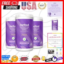 Eco-Friendly All-Purpose Cleaning Wipes, French Lavender, Pack of 3 210 Count 