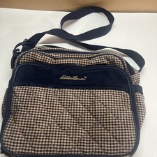 Eddie Bauer Coordinate Diaper Duffle Bag Navy Checkered Print