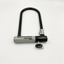 Kryptonite Kryptolok Heavy Duty Anti-Theft Bike U-Lock Black Silver with 2 Key