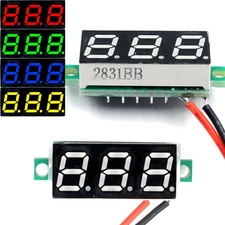 DC 4.5-30V 2-Wire Voltmeter 3-Digit LED Display Panel Volt Meter Voltage Tester