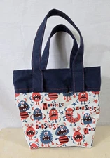 Mini Canvas Monster Tote Bag