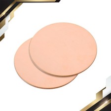 2 Set - Pure Copper Sheet 2 3/8" x 0.08" 12 Gauge T2 Copper Metal Round Plate