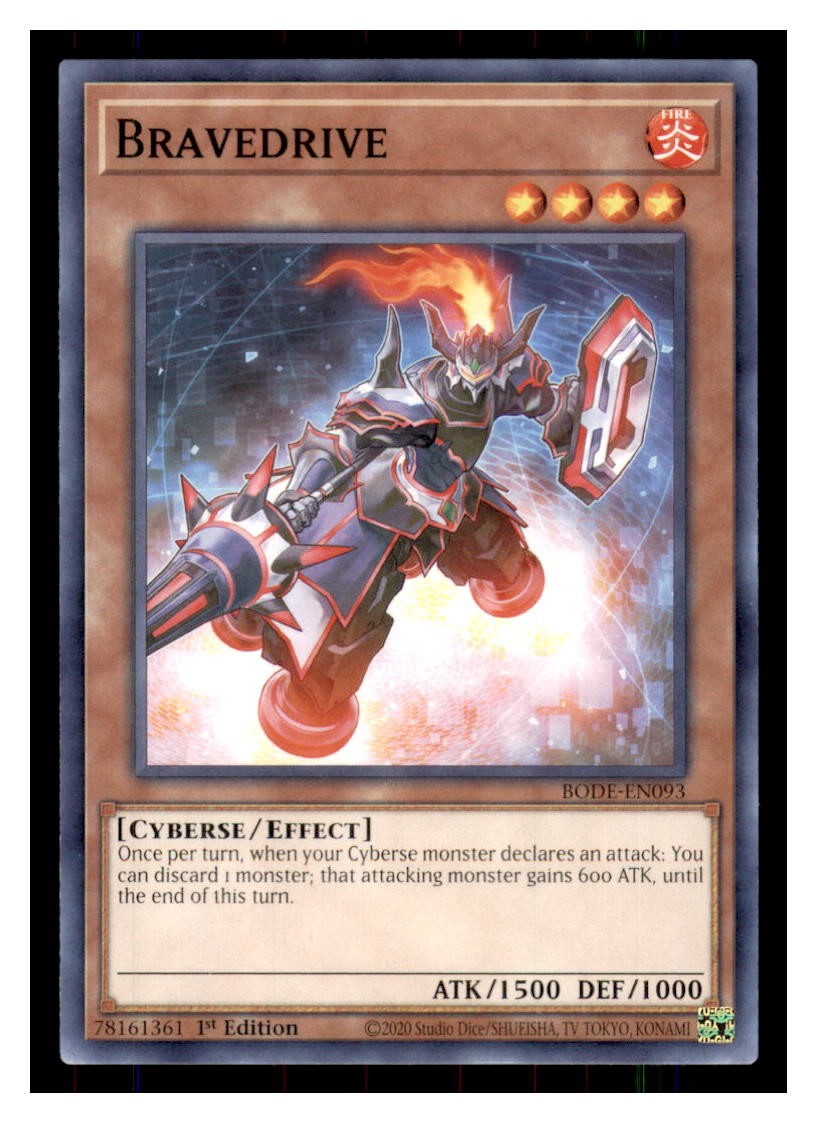Yugioh Bravedrive BODE-EN093 1st Edition Burst of Destiny LP